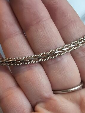 Vtg Unique Braided Rope Chain Necklace
